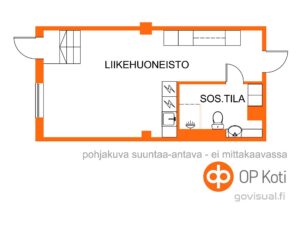 Hietalahdenranta 13 L 3, 00180 Helsinki (36,5 m2) – pohjakuva