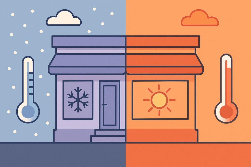 Kylmät ja lämpimät liiketilat – mitä eroa on käytännössä?