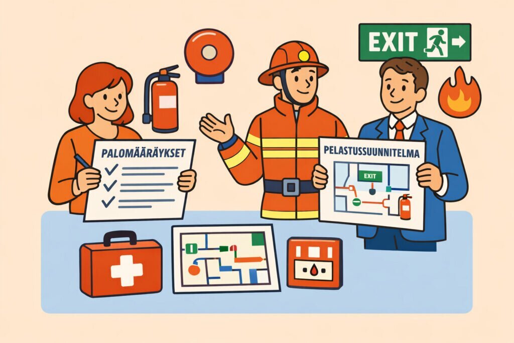 Liiketilan palomääräykset ja pelastussuunnitelma