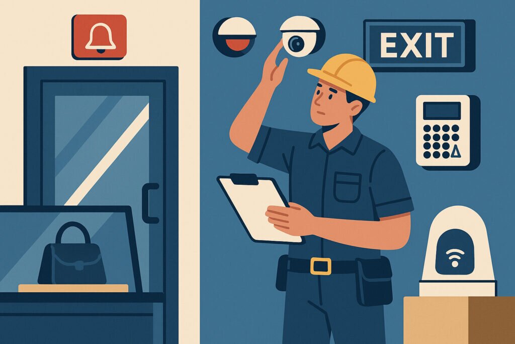 Liiketilan turvavarusteet ja hälytysjärjestelmät