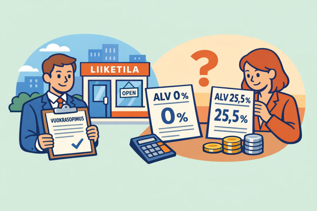 Liiketilan vuokran arvonlisävero – milloin 0 % ja milloin 25,5 %?