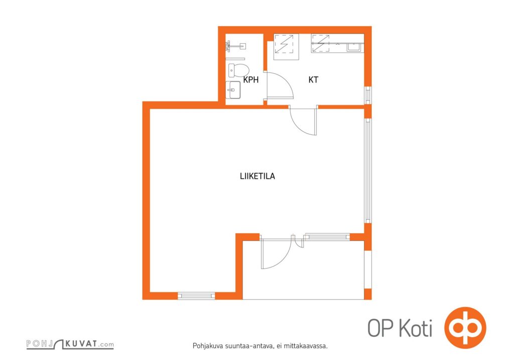 Ultramariinikuja 5, 00430 Helsinki (43,5 m2) – pohjakuva