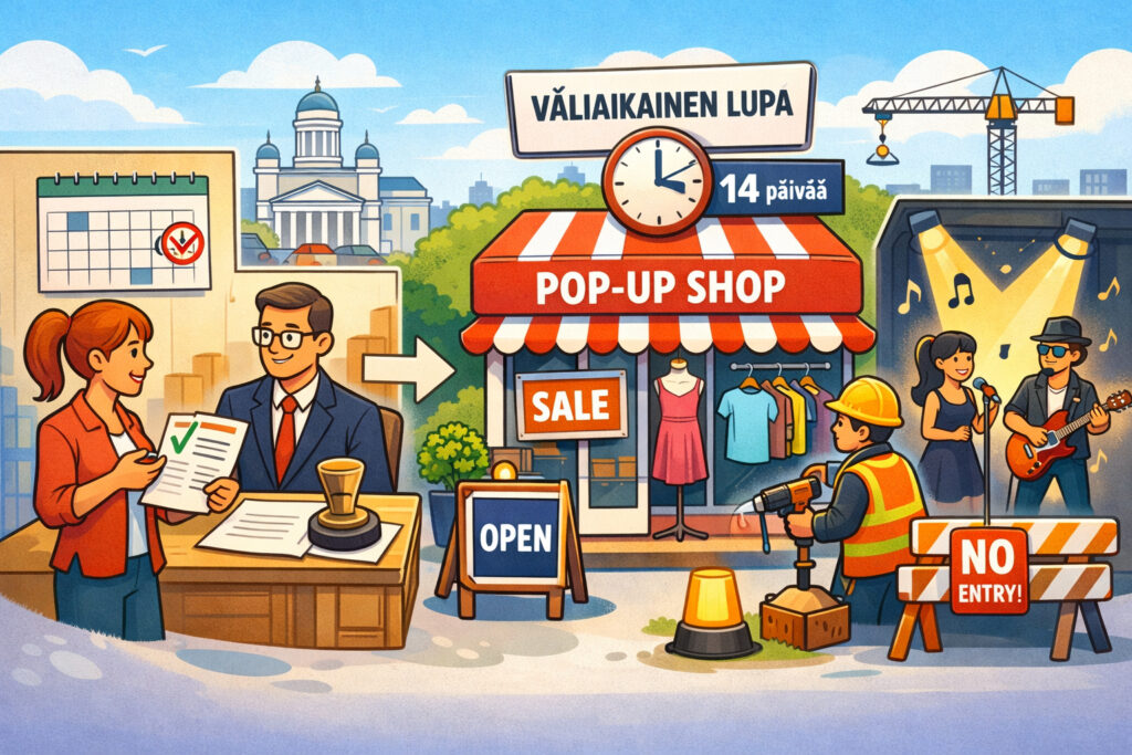 Väliaikaiset luvat ja poikkeukset liiketilan käyttöön